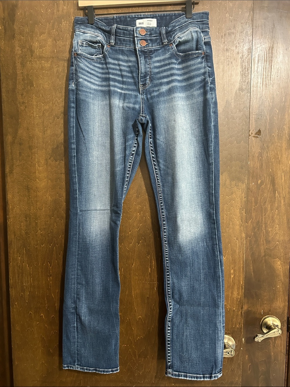 BKE Gabby Medium Blue Curvy Straight Jeans 29” x 32” regular